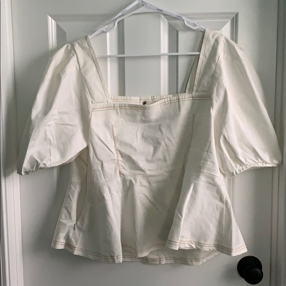 Eloquii Short sleeve Peplum w/ contrast stitching. - Picture 7 of 12